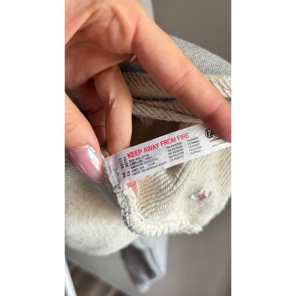 $128 NWT FP Movement Free Spirit Crop Sweatshirt Womens M Grey Raw Hem Pullover - Picture 6 of 9